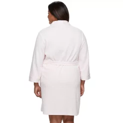 Plus Size Croft & Barrow® Waffle-Knit Kimono Robe -Croft And Barrow Sales Store 2668341 ALT