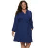 Plus Size Croft & Barrow® Waffle-Knit Kimono Robe -Croft And Barrow Sales Store 2668341 Navy