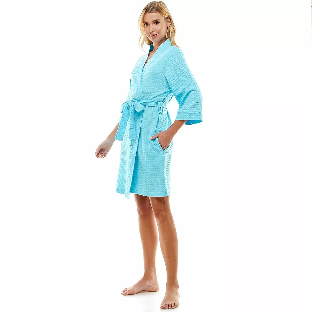 Women's Croft & Barrow® Waffle Texture Robe 6 Women's Croft & Barrow® Waffle Texture Robe - Image 4