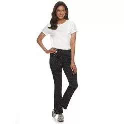 Petite Women's Croft & Barrow® Effortless Stretch Pull-On Straight-Leg Pants -Croft And Barrow Sales Store 3294699 ALT4