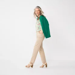 Women's Croft & Barrow® Effortless Stretch Pull-On Straight-Leg Pants -Croft And Barrow Sales Store 3354493 ALT2