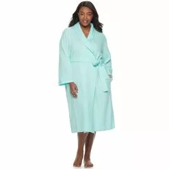 Plus Size Croft & Barrow® Shawl-Collar Waffle Robe