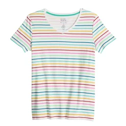 Women's Croft & Barrow® Essential V-Neck Tee 12 Women's Croft & Barrow® Essential V-Neck Tee -Croft And Barrow Sales Store 3482291 ALT5