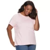 Plus Size Croft & Barrow® Essential Crewneck Tee -Croft And Barrow Sales Store 3521568 Barely Pink