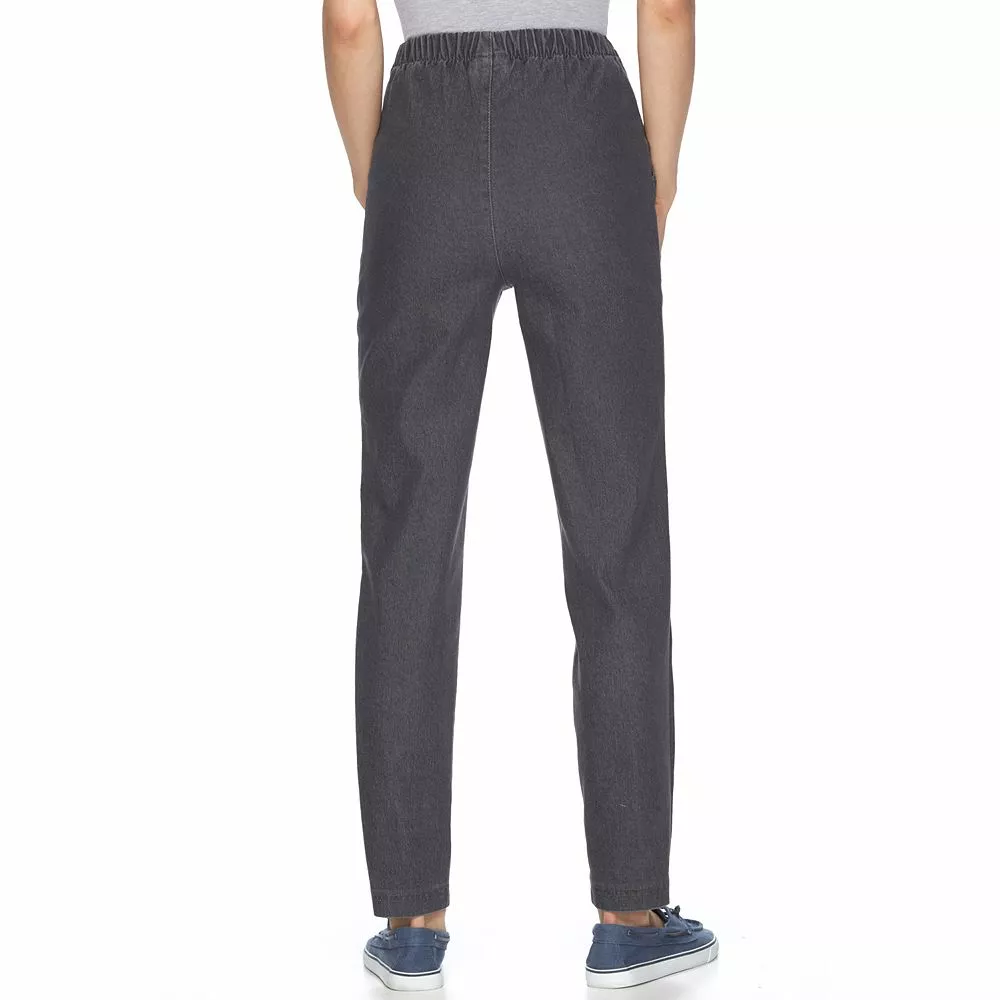 Petite Croft & Barrow® Comfort Waist Pull-On Tapered Pants 4 Petite Croft & Barrow® Comfort Waist Pull-On Tapered Pants - Image 2