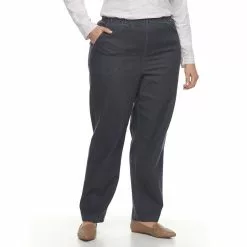 Plus Size Croft & Barrow® Pull-On Tapered-Leg Jeans