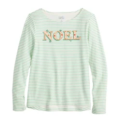 Women's Croft & Barrow® Holiday Long Sleeve Graphic Tee 7 Women's Croft & Barrow® Holiday Long Sleeve Graphic Tee -Croft And Barrow Sales Store 3913731 ALT5