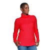Women's Croft & Barrow® Extra Soft Cable-Knit Turtleneck Sweater -Croft And Barrow Sales Store 4924265 Red