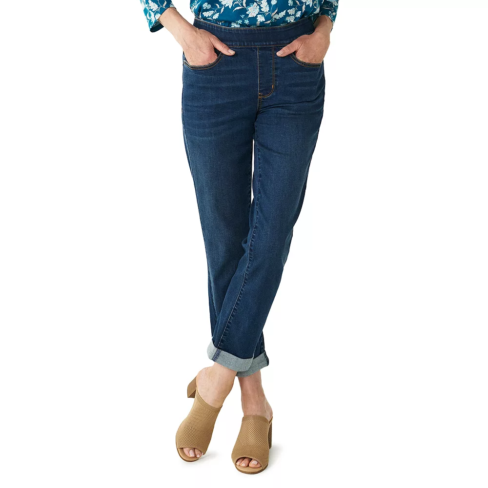 Petite Croft & Barrow® Pull-On Girlfriend Jeans 3 Petite Croft & Barrow® Pull-On Girlfriend Jeans