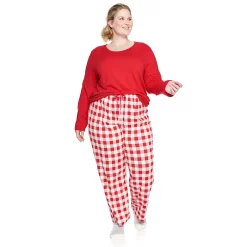 Plus Size Croft & Barrow® Long Sleeve Pajama Top & Pajama Pants Set -Croft And Barrow Sales Store 5044287 ALT2