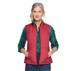 Petite Women's Croft & Barrow® Woven Quilted Vest -Croft And Barrow Sales Store 5055459 Red