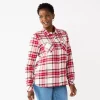 Women's Croft & Barrow® The Extra Soft Plaid Flannel Shirt -Croft And Barrow Sales Store 5069612 Red Plaid