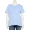 Plus Size Croft & Barrow® Essential Crewneck Tee -Croft And Barrow Sales Store 5252564 Blue Bell