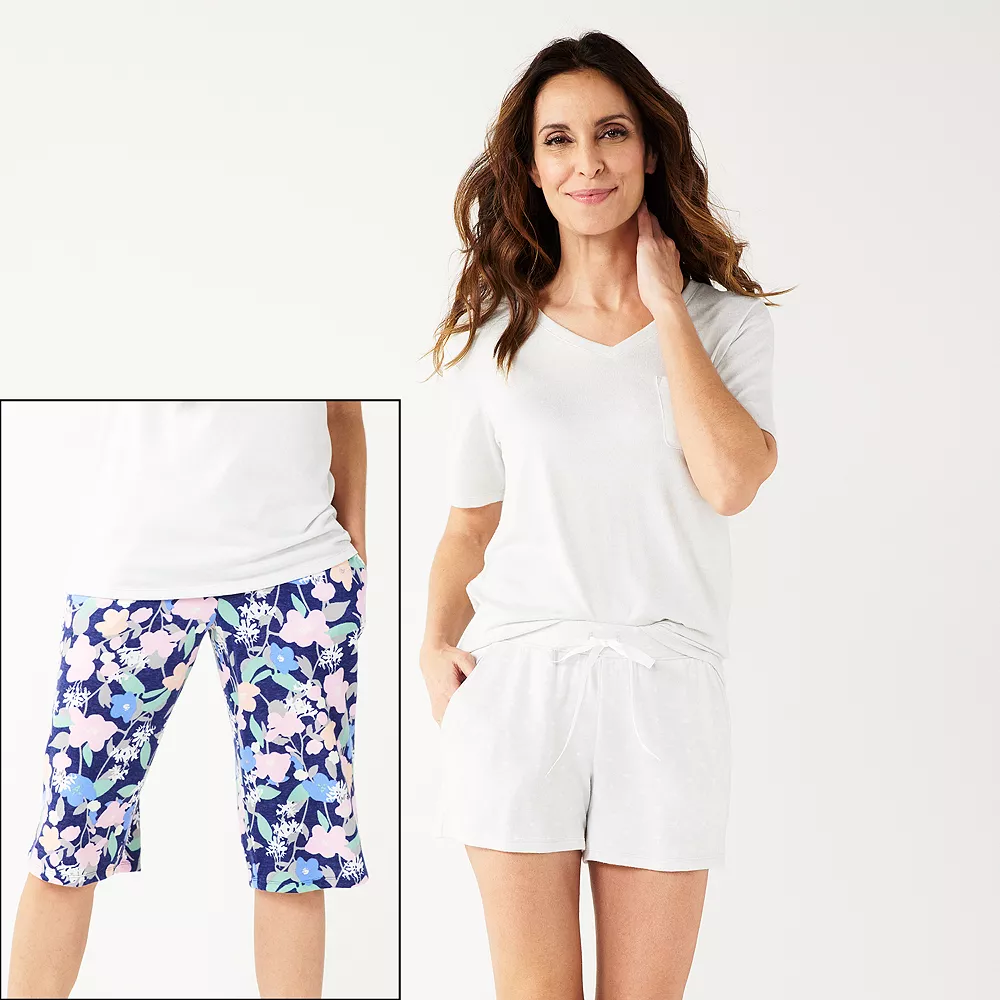 Women's Croft & Barrow® 3-Piece Pajama Top, Pajama Shorts & Pajama Skimmers Sleep Set 2 Women's Croft & Barrow® 3-Piece Pajama Top, Pajama Shorts & Pajama Skimmers Sleep Set