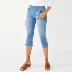 Women's Croft & Barrow® Pull-On Denim Capri