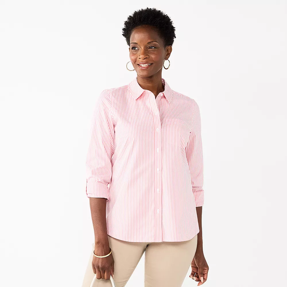 Petite Croft & Barrow® Essential Comfort Stretch Shirt 3 Petite Croft & Barrow® Essential Comfort Stretch Shirt