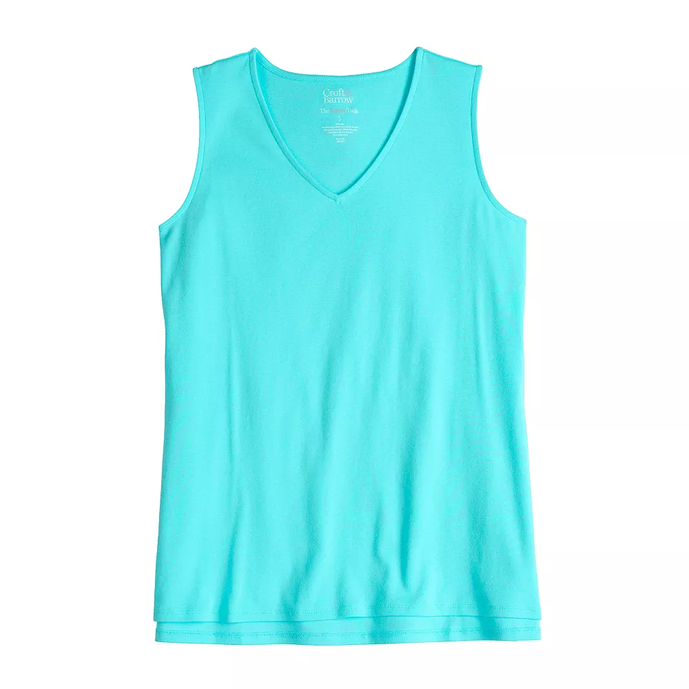 Women's Croft & Barrow® Soft V-Neck Tank 5 Women's Croft & Barrow® Soft V-Neck Tank - Image 3