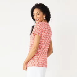 Women's Croft & Barrow® Henley Top -Croft And Barrow Sales Store 5511255 ALT