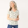 Women's Croft & Barrow® Henley Top 1 Women's Croft & Barrow® Henley Top -Croft And Barrow Sales Store 5511255 Grey Toucan Print