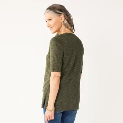 Women's Croft & Barrow® Elbow-Sleeve Cardigan -Croft And Barrow Sales Store 5533225 ALT