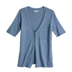 Women's Croft & Barrow® Elbow-Sleeve Cardigan -Croft And Barrow Sales Store 5533225 ALT5