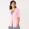 Women's Croft & Barrow® Elbow-Sleeve Cardigan -Croft And Barrow Sales Store 5533225 Pink Heather