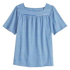 Women's Croft & Barrow® Squareneck Puff-Sleeve Top -Croft And Barrow Sales Store 5533229 ALT5