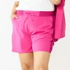 Plus Size Croft & Barrow® Classic Comfort Collection Drawstring Shorts -Croft And Barrow Sales Store 5535401 Fuchsia
