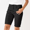 Women's Croft & Barrow® Comfort Waist Chino Shorts -Croft And Barrow Sales Store 5542743 Black