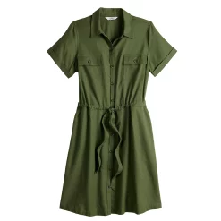 Women's Croft & Barrow® Utility Shirt Dress -Croft And Barrow Sales Store 5576956 ALT5
