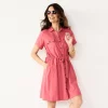 Petite Croft & Barrow® Belted Utility Dress -Croft And Barrow Sales Store 5580404 Watermelon