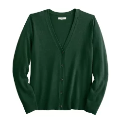 Women's Croft & Barrow® Extra Soft V-Neck Cardigan -Croft And Barrow Sales Store 5581457 ALT5