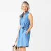Women's Croft & Barrow® Sleeveless Chambray Shirtdress -Croft And Barrow Sales Store 5585765