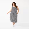 Plus Size Croft & Barrow® Smocked Swing Midi Dress