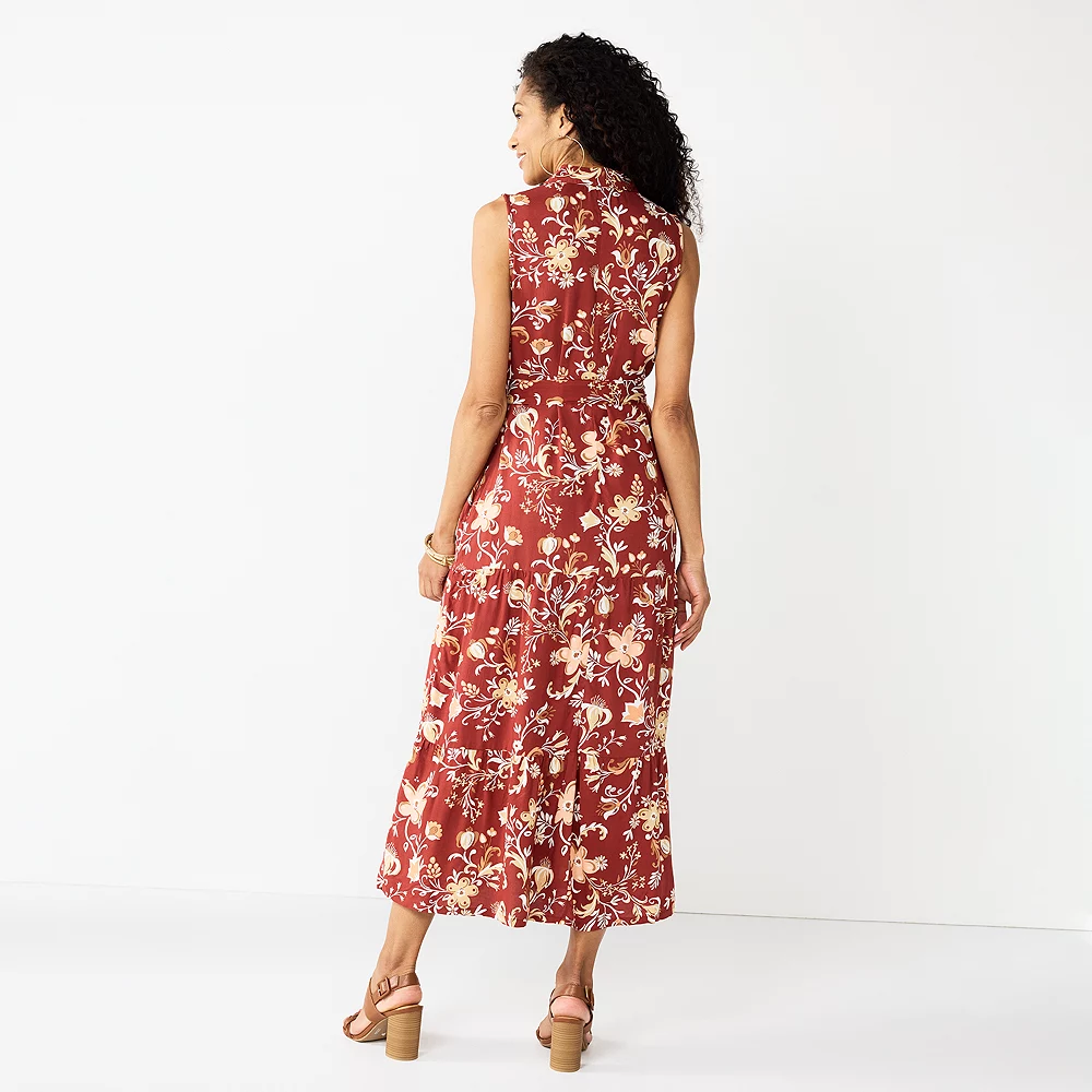 Women's Croft & Barrow® Sleeveless Maxi Shirtdress 4 Women's Croft & Barrow® Sleeveless Maxi Shirtdress - Image 2