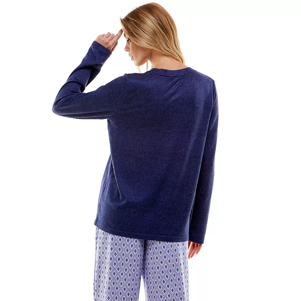 Women's Croft & Barrow® Whisperluxe Long Sleeve Pajama Top 4 Women's Croft & Barrow® Whisperluxe Long Sleeve Pajama Top - Image 2