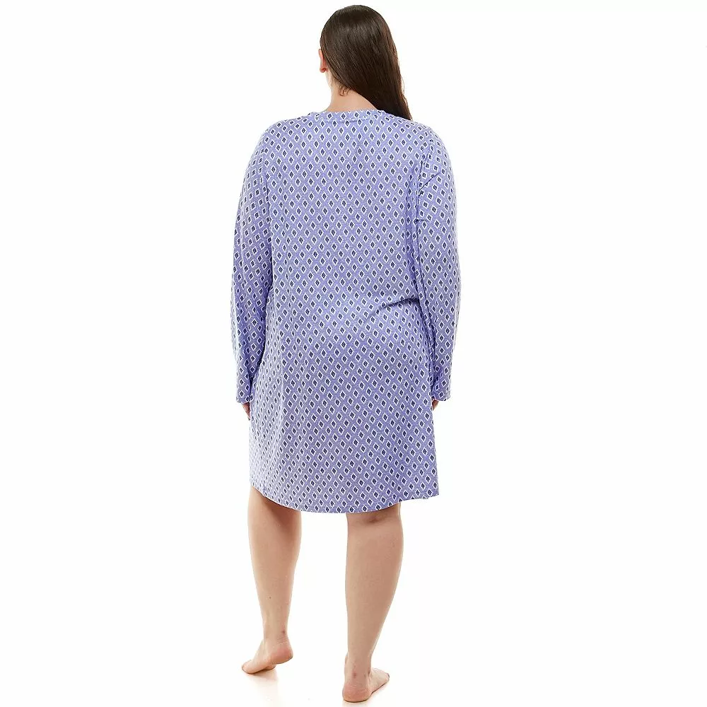 Plus Size Croft & Barrow® Whisperluxe Long Sleeve Sleepshirt 4 Plus Size Croft & Barrow® Whisperluxe Long Sleeve Sleepshirt - Image 2