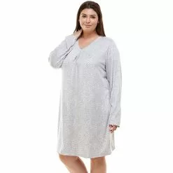 Plus Size Croft & Barrow® Whisperluxe Long Sleeve Sleepshirt 8 Plus Size Croft & Barrow® Whisperluxe Long Sleeve Sleepshirt -Croft And Barrow Sales Store 5597049 ALT2