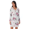 Women's Croft & Barrow® Cozy Long Sleeve Smocked Nightgown