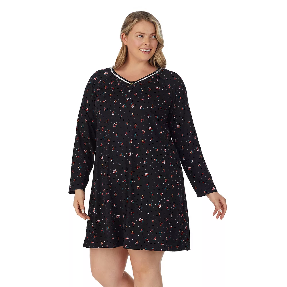Plus Size Croft & Barrow® Cozy Long Sleeve Smocked Nightgown 5 Plus Size Croft & Barrow® Cozy Long Sleeve Smocked Nightgown - Image 3
