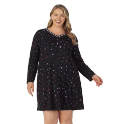 Plus Size Croft & Barrow® Cozy Long Sleeve Smocked Nightgown 10 Plus Size Croft & Barrow® Cozy Long Sleeve Smocked Nightgown -Croft And Barrow Sales Store 5637636 ALT3