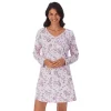 Petite Croft & Barrow® Cozy Long Sleeve Smocked Nightgown 1 Petite Croft & Barrow® Cozy Long Sleeve Smocked Nightgown -Croft And Barrow Sales Store 5637637 Pink Floral Paisley