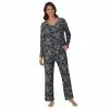 Women's Croft & Barrow® Cozy Long Sleeve Pajama Top & Pajama Pants Sleep Set 2 Women's Croft & Barrow® Cozy Long Sleeve Pajama Top & Pajama Pants Sleep Set -Croft And Barrow Sales Store 5637643 Black Toile