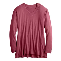 Women's Croft & Barrow® V-Neck Tunic Top -Croft And Barrow Sales Store 5666695 ALT5