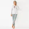 Women's Croft & Barrow® Long Sleeve Pajama Top & Pajama Pants Sleep Set -Croft And Barrow Sales Store 5677582 Green Red Plaid