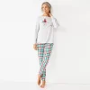 Petite Croft & Barrow® Long Sleeve Pajama Top & Pajama Pants Sleep Set