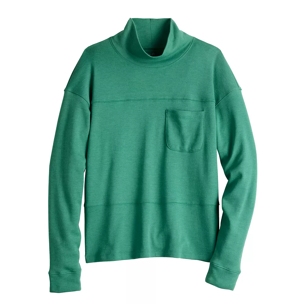 Women's Croft & Barrow® Mockneck Sweatshirt 5 Women's Croft & Barrow® Mockneck Sweatshirt - Image 3