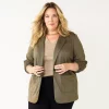 Plus Size Croft & Barrow® Comfort Stretch Blazer -Croft And Barrow Sales Store 5688015 Brown Herringbone