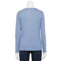 Petite Croft & Barrow® Long Sleeve Crewneck Top -Croft And Barrow Sales Store 5698437 ALT