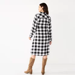 Women's Croft & Barrow® Knot-Waist Shirt Dress -Croft And Barrow Sales Store 5700435 ALT